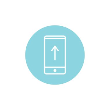 Akıllı telefon web simgesi. Vektör illüstrasyonu 