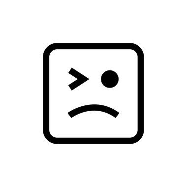 yüz duygu simgesi, emoji vektör illüstrasyonu 