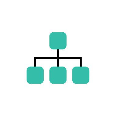 Düz tasarımda ağ bağlantısının simgesi 