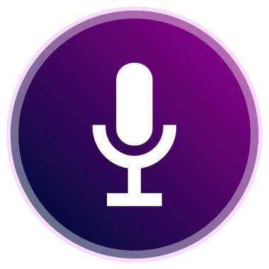 Mikrofon. Web simgesi basit illüstrasyon 