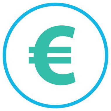 Avro parası. Web simgesi basit illüstrasyon