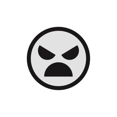 yüz duygu simgesi, emoji vektör illüstrasyonu 