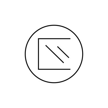 Soyut çokgen geometrik şekil simgesi, vektör illüstrasyonu