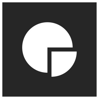 Pasta grafiği basit simgesi, vektör çizim