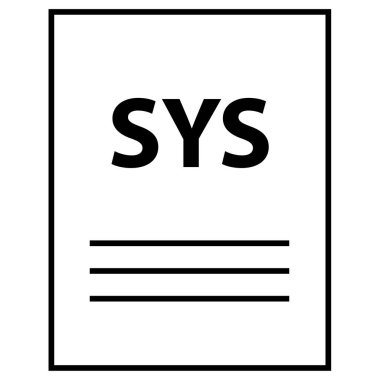 sys dosya adı belgesi, simge
