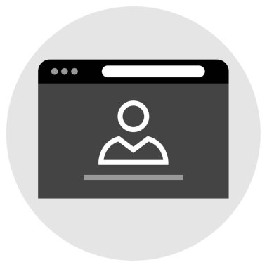 İnternet sitesi. Web simgesi basit illüstrasyon 