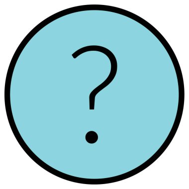 Soru işareti simgesi, web basit illüstrasyonu 