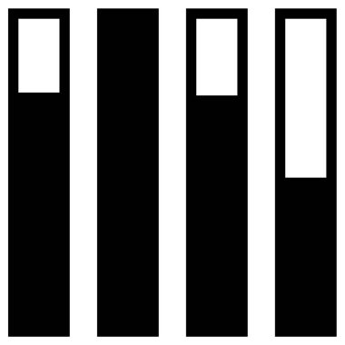 ekonomi veri çubukları grafiği basit simge, vektör illüstrasyonu