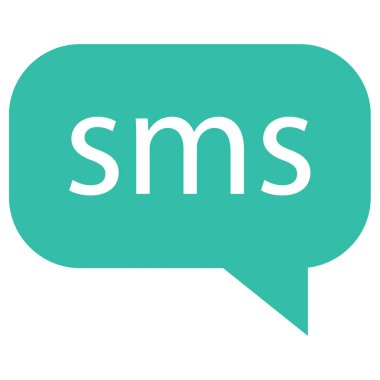 SMS ve Metin Mesajlaşması ikon vektör illüstrasyonu