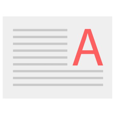 Belge. Web simgesi basit illüstrasyon