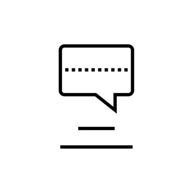 Metin Mesajlaşması modern simgesinin vektör illüstrasyonu