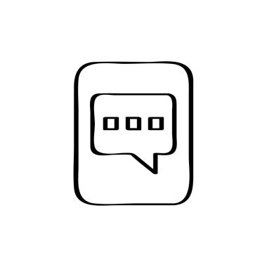 Metin Mesajlaşması modern simgesinin vektör illüstrasyonu