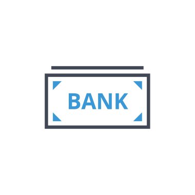 Vektör bankası simgesi. finans kavramı. 