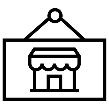 Dükkan. Web simgesi basit illüstrasyon