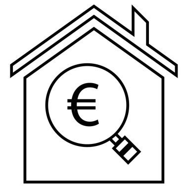 Emlak web simgesi, vektör şablonu