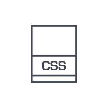 css dosya biçimi simgesi, vektör illüstrasyonu basit tasarım