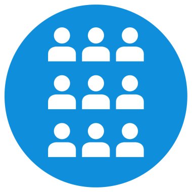 Grup insanlar düz simgesinin