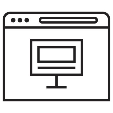 İnternet sitesi. Web simgesi basit illüstrasyon