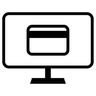 Bilgisayar. Web simgesi basit illüstrasyon