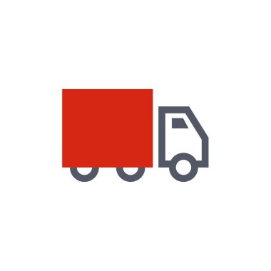 dağıtım kamyonu ikonu vektör çizimi