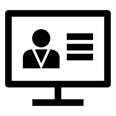 kullanıcı. Web simgesi basit illüstrasyon