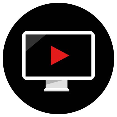 video oynatıcı simgesi, vektör illüstrasyonu