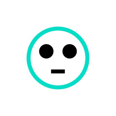 yüz duygu simgesi, emoji vektör illüstrasyonu 