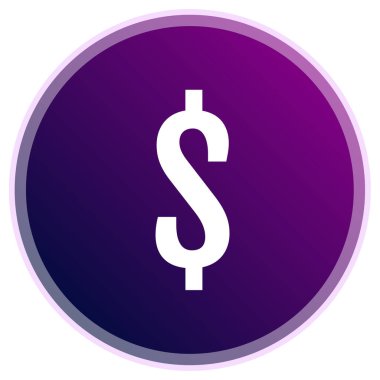 Dolar simgesi, basit web logo illüstrasyonu 