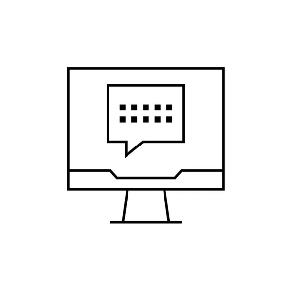 Icône Chat Vecteur Isolé Sur Fond Blanc Concept Logo Messagerie — Image vectorielle