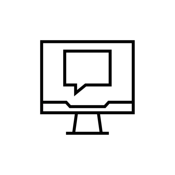 Vector Icono Chat Aislado Sobre Fondo Blanco Concepto Logotipo Mensajería — Vector de stock