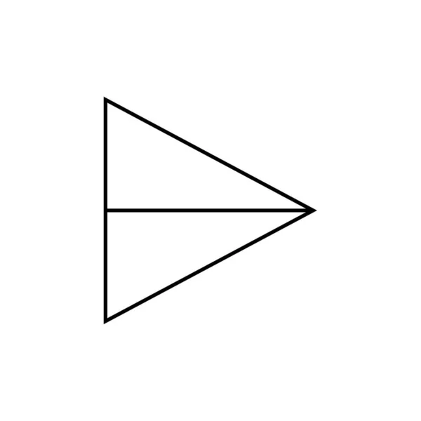 Pfeil Symbol Auf Weißem Hintergrund Vektorillustration — Stockvektor