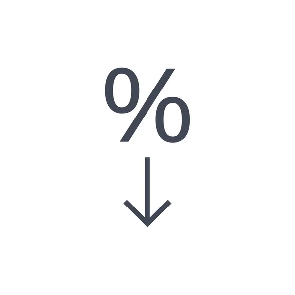 Percent Vector Icon Modern Simple Illustration — Stock Vector