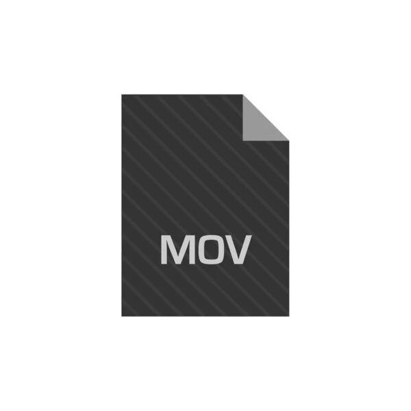 Vektorillustration Des Mov Dateisymbols — Stockvektor