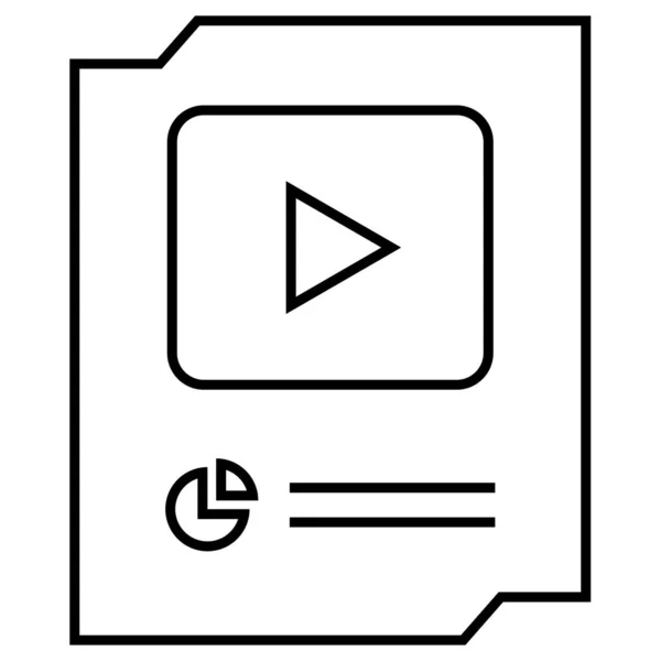 Cámara Vídeo Ilustración Simple — Vector de stock