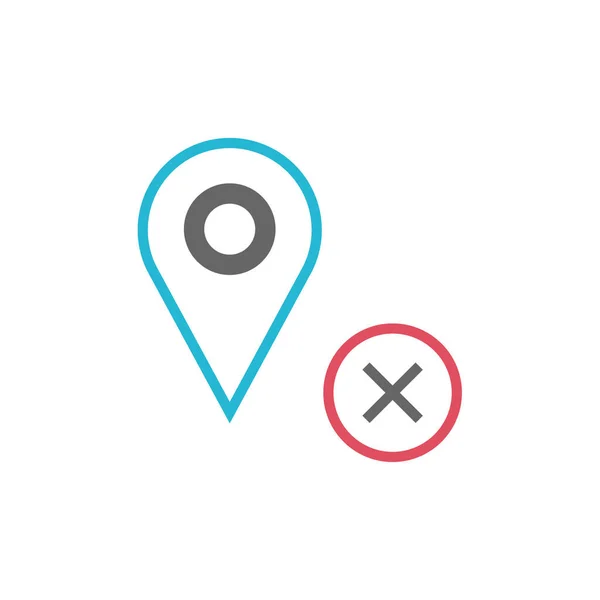 Location Icon Vector Isolated White Background Your Web Mobile App — Stockvektor