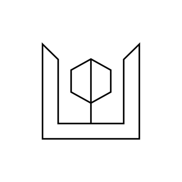 Icono Geométrico Poligonal Abstracto Ilustración Vectorial — Archivo Imágenes Vectoriales