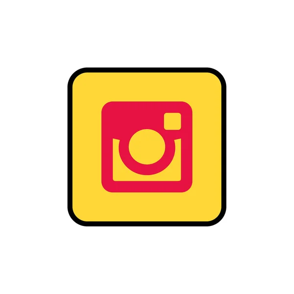 Illustration Photo Camera Social Media Logo — Stock Vector