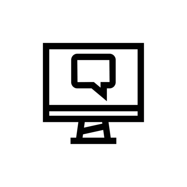 Vettore Icona Chat Isolato Sfondo Bianco Testo Concetto Logo Messaggistica — Vettoriale Stock