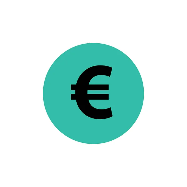 Euro Znak Ikona Wektor Ilustracja Prosty Projekt — Wektor stockowy