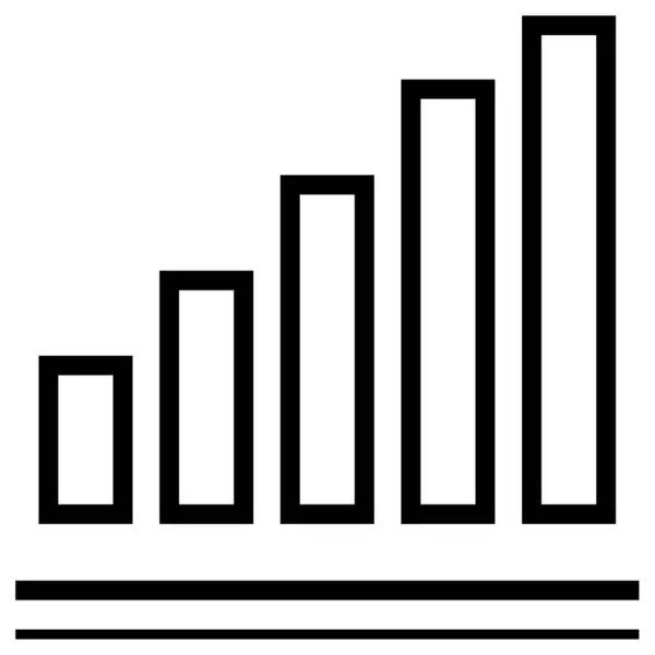 Economía Barras Datos Gráfico Icono Simple Ilustración Vectorial — Archivo Imágenes Vectoriales