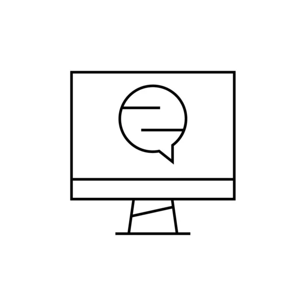 Sohbet Simgesi Vektörü Beyaz Arkaplanda Izole Edildi Metin Mesajlaşması Logosu — Stok Vektör