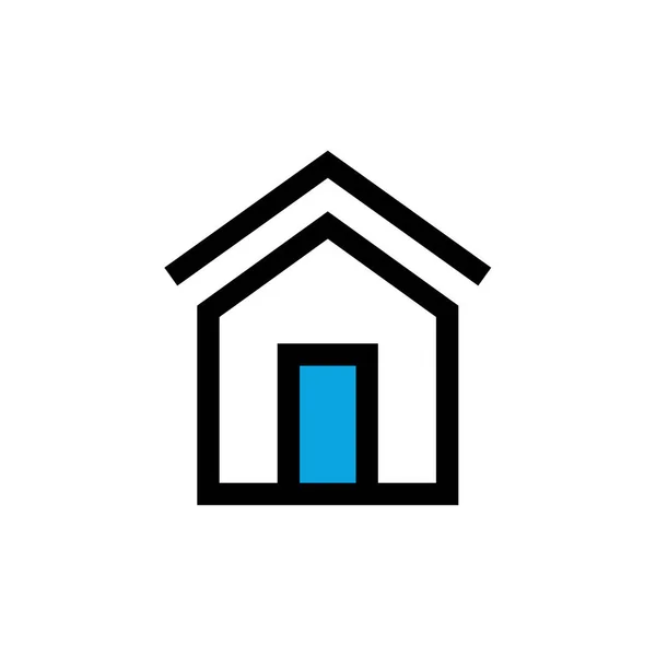 Ikon Web Rumah Real Estate Hanya Ilustrasi Sederhana - Stok Vektor