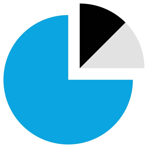 Stock vector pie chart simple icon, vector illustration