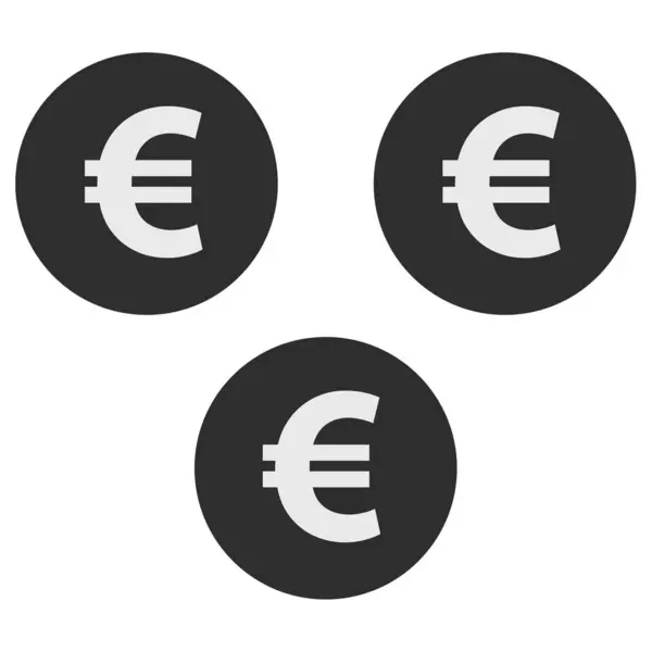 Euro Webb Ikon Enkel Illustration — Stock vektor
