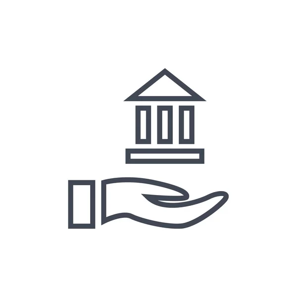 Vector Illustration Modern Banking Icon Logo — Stock Vector