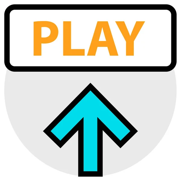 Play Icon Vektorillustration — Stockvektor