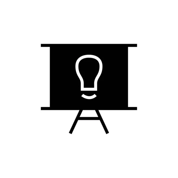 Business Education Training Presentation School Solid Glyph Icon Vector — Stockový vektor