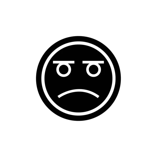 Face Emoticon Ícone Vetor Ilustração — Vetor de Stock