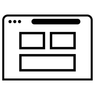 wirefram simgesi vektör illüstrasyonu