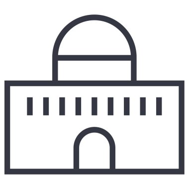 Hükümet Beyaz Saray Binası. Web simgesi basit illüstrasyon